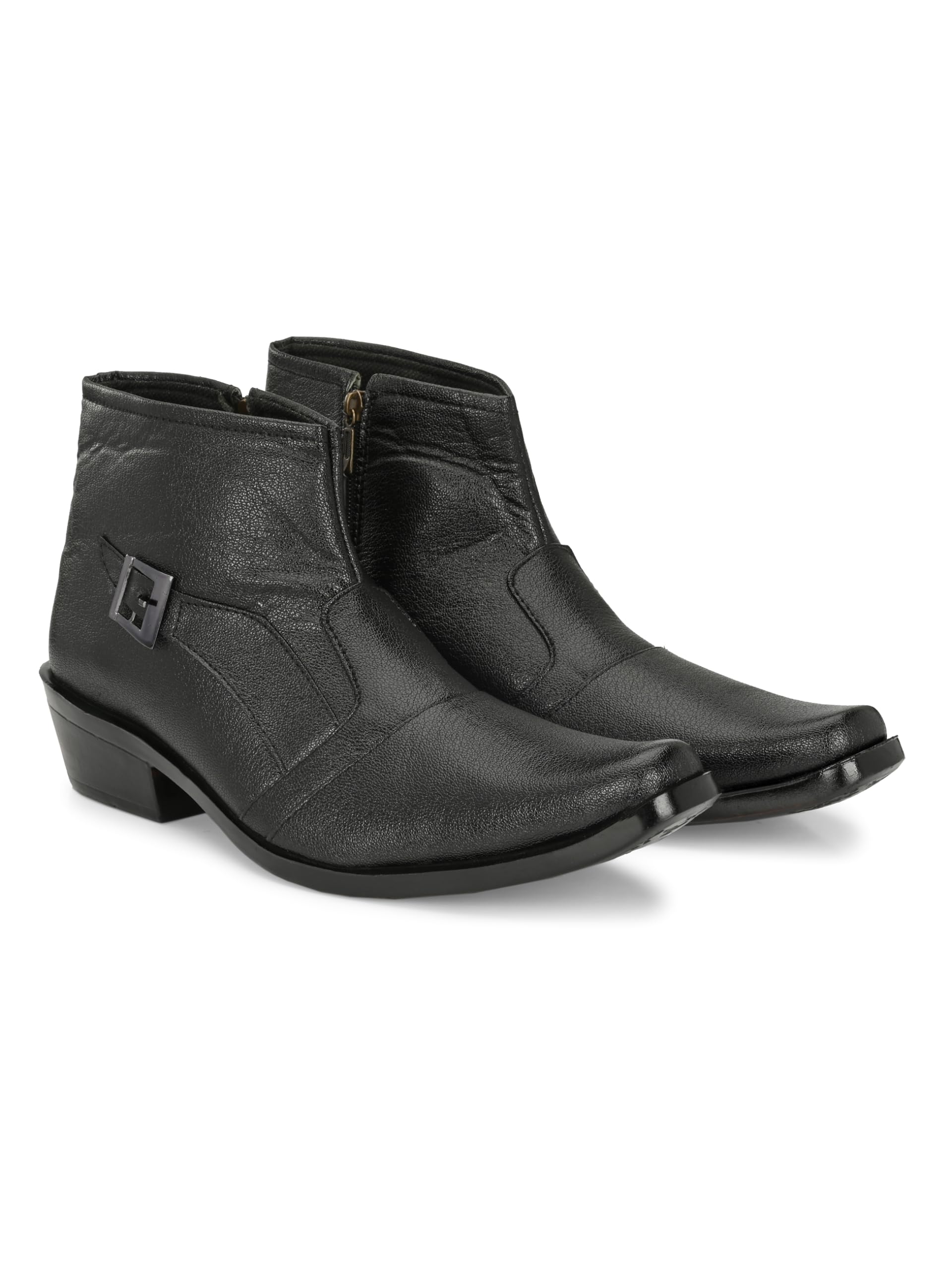 Karaddi Men's Mid Top Ankle Boots with Zipper - Aa001 - Stylish & Comfortable Footwear for Casual Outings, Work, and Outdoor Adventures