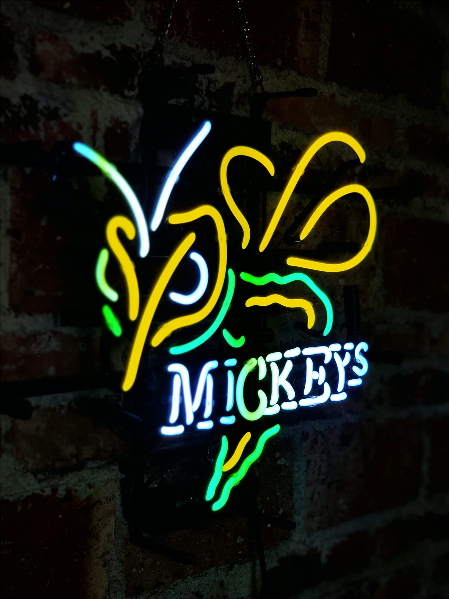 Custom Mickey Neon Light Sign - Real Glass Bar & Wall Decor for Bedroom, Beer Bar - Halloween & Christmas Party Decorations - Perfect for Home, Cafe, and Event Lighting