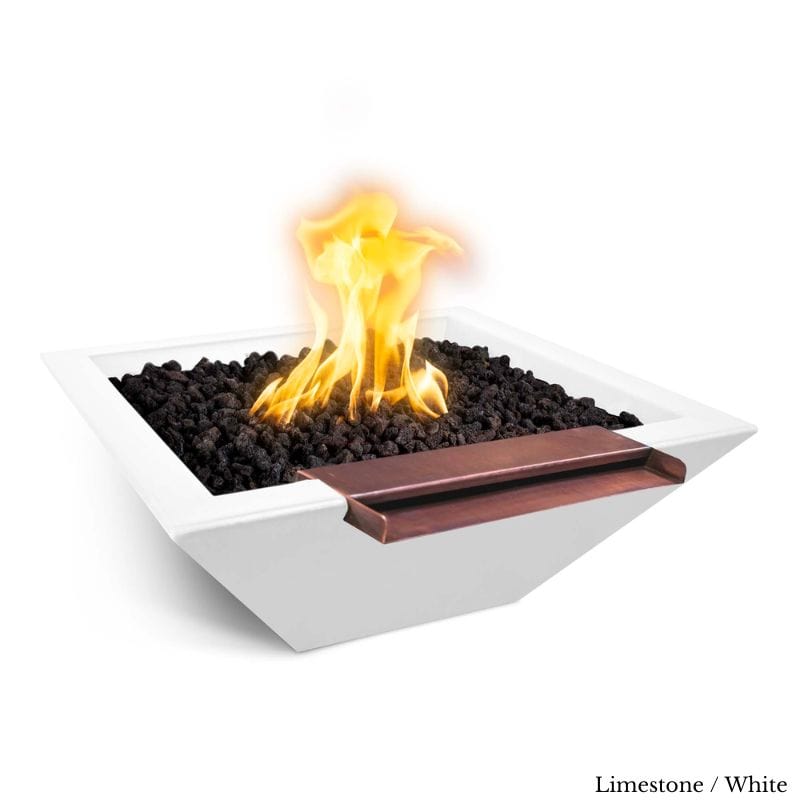 Maya Fire & Wide Spill Water Bowl - Durable Concrete Pet Bowl for Dogs & Cats - Perfect for Outdoor & Indoor Use - Spill-Proof Design for Mess-Free Feeding