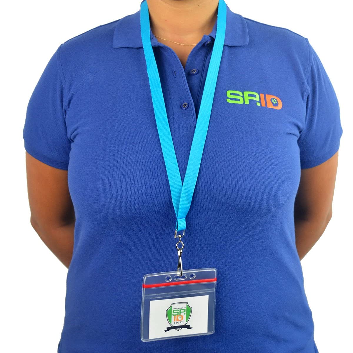 12 Pack Neon Lanyards with Badge Holder - Breakaway Clasp for ID Cards & Event Passes