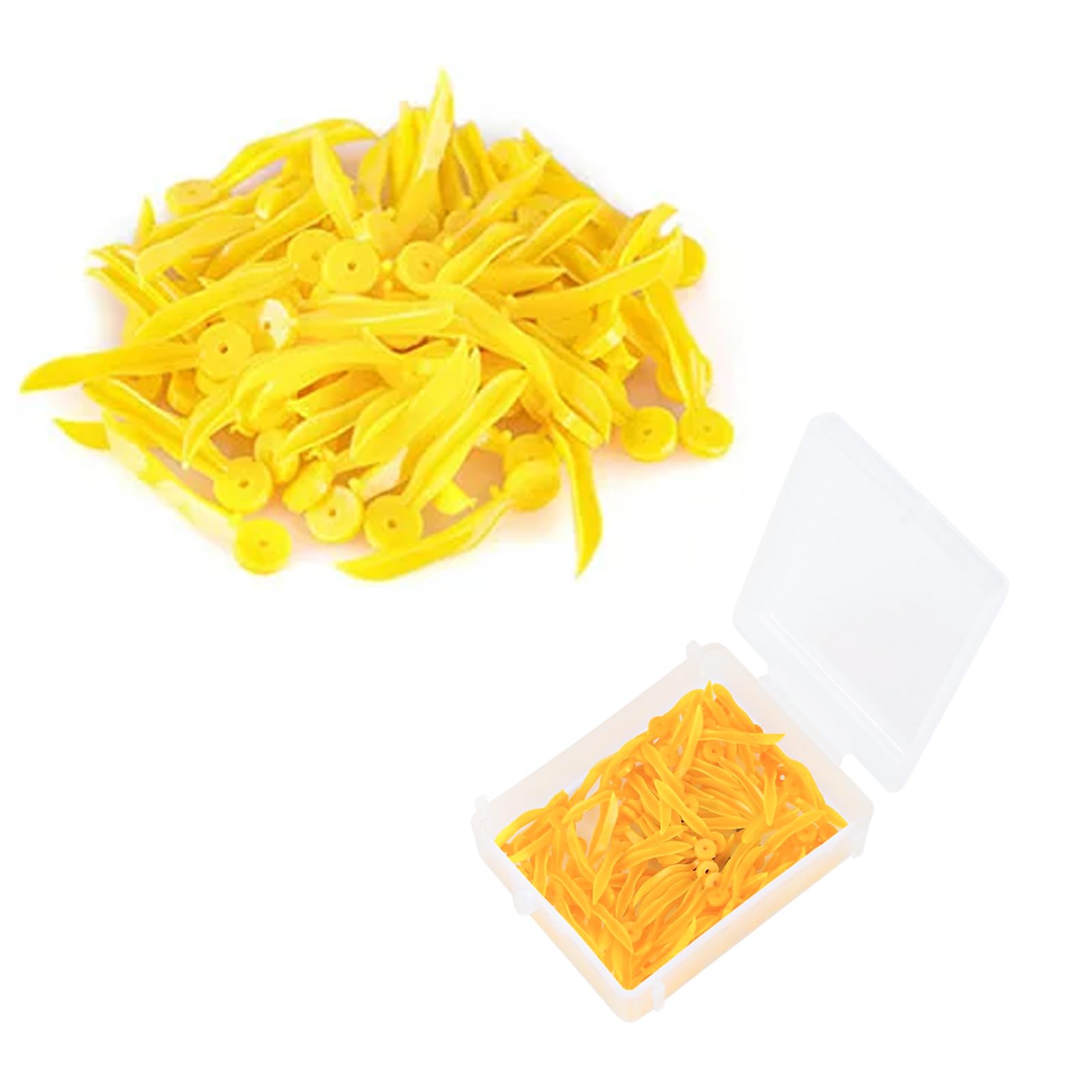Windplus Dental Wedges 400pcs - Disposable Plastic Dental Wedges with Hole for Sectional Matrix, Interproximal Teeth Fixing (Yellow M) | Perfect for Dental Procedures, Restorations & Orthodontic Work