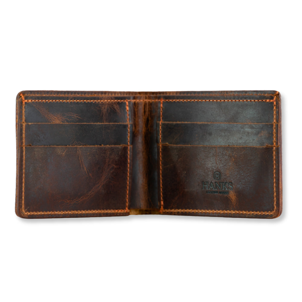 Premium Genuine Leather Bison Bifold Wallet for Men - Slim RFID Blocking Front Pocket Wallet with Money Clip - Perfect for Everyday Carry, Travel & Gifts