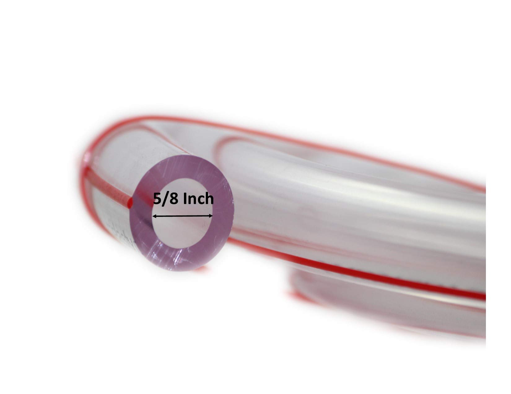 Melasty 5/8 Inch ID Transparent Food Grade Milk Hose - 8 Ft Long for Cow & Goat Milking Machines | Durable & Safe for Dairy Farming & Homestead Use