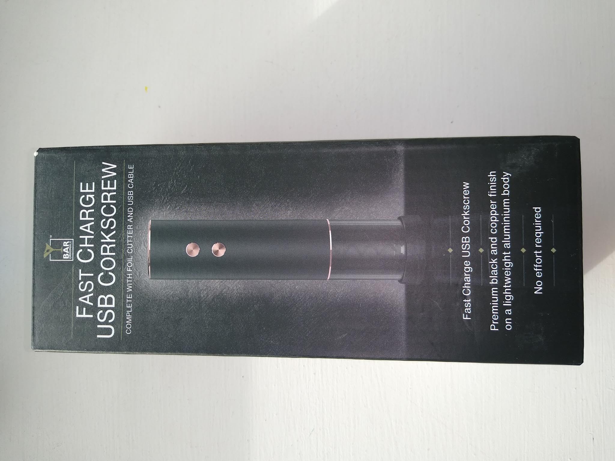 Original Bar Fast Charge USB Electric Wine Bottle Opener - Perfect for Home, Parties, and Restaurants