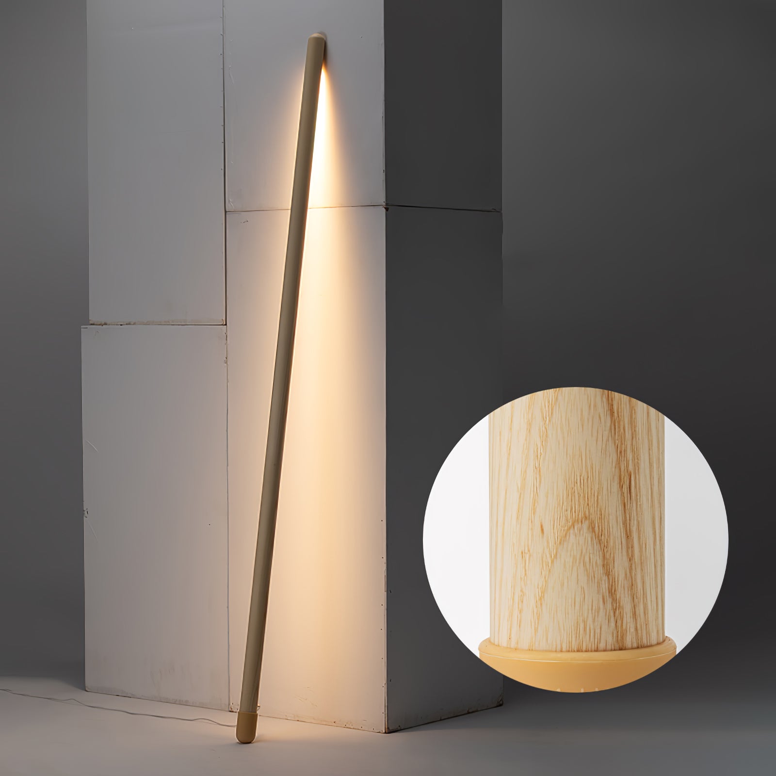 Line Assist Ambience Floor Lamp - Modern LED Standing Light with Adjustable Brightness for Living Room, Bedroom, and Office Decor