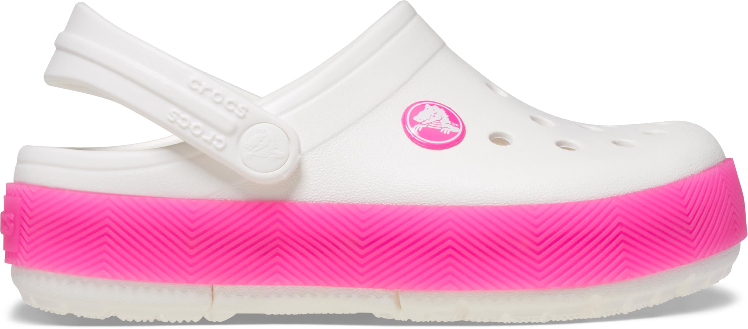 Crocs Kids' Crocband Chevron Beaded Clog - Comfortable & Stylish Water Shoes for Boys & Girls - Perfect for Beach, Pool, and Outdoor Play