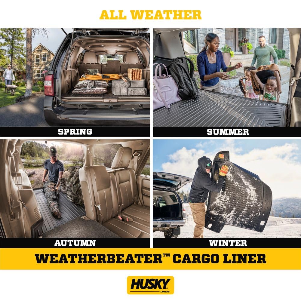Husky Liners Weatherbeater Cargo Liner for 2018-2025 Volkswagen Atlas - 1-Piece Black Trunk Mat (29231) | Durable Protection for Pets, Gear & Road Trips