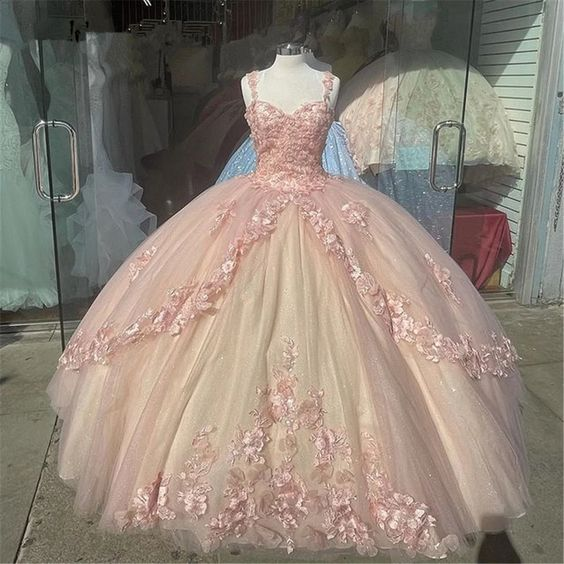 Elegant Light Pink A-Line Prom Gown for Sweet 16 Birthday Party | Formal Evening Dress for Homecoming, Quinceañera & Special Occasions