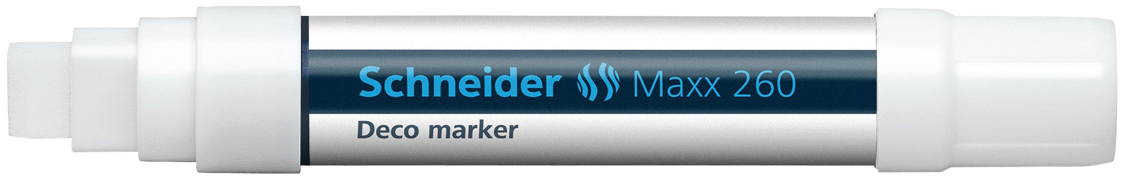 Schneider Maxx 260 White Chalk Markers - Pack of 5 | Non-Toxic Dry Erase Markers for Whiteboards, Glass, Chalkboards | Ideal for Restaurants, Classrooms, Offices & Retail Signage