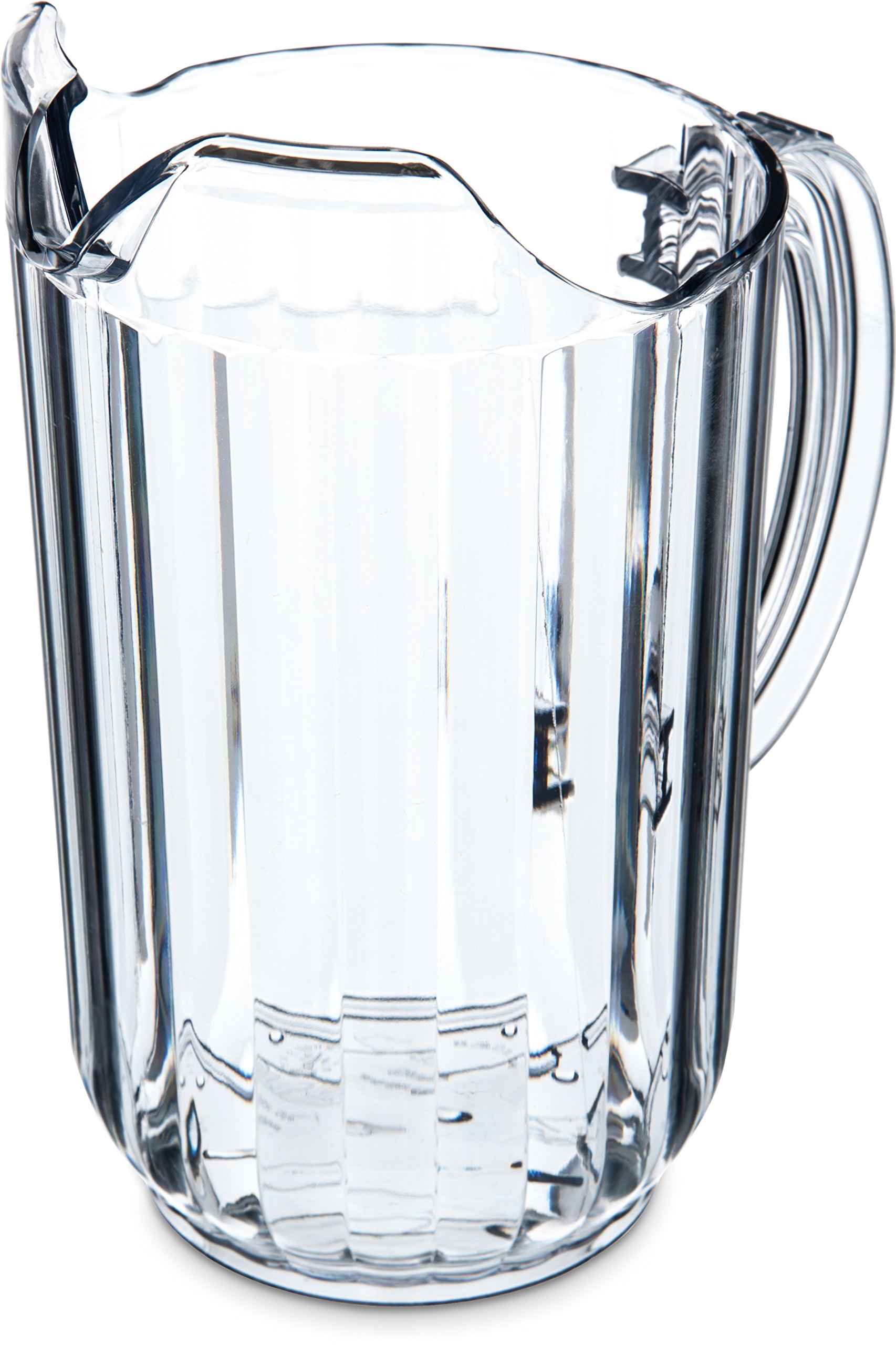 Carlisle 48 oz Clear Plastic Pitcher - Tall Restaurant & Catering Pitcher for Beverages, Water, Juice - Durable FoodService Pitcher for Commercial Kitchens, Bars, Events & Home Use