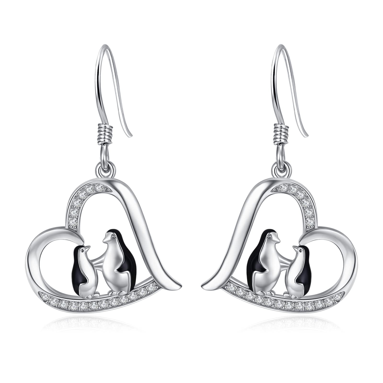 925 Sterling Silver Penguin Drop Earrings - Cute Animal Stud Earrings for Women | Perfect Birthday Gift & Everyday Fashion Jewelry | Ideal for Office Wear, Date Nights & Casual Outfits