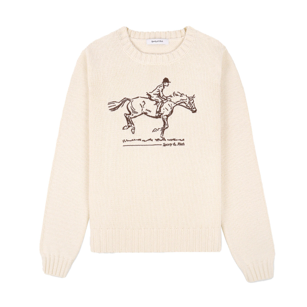 Warm Cream Horse Knit Sweater for Women & Men - Cozy Winter Pullover with Horse Design - Perfect for Christmas Gifts, Outdoor Activities & Casual Wear