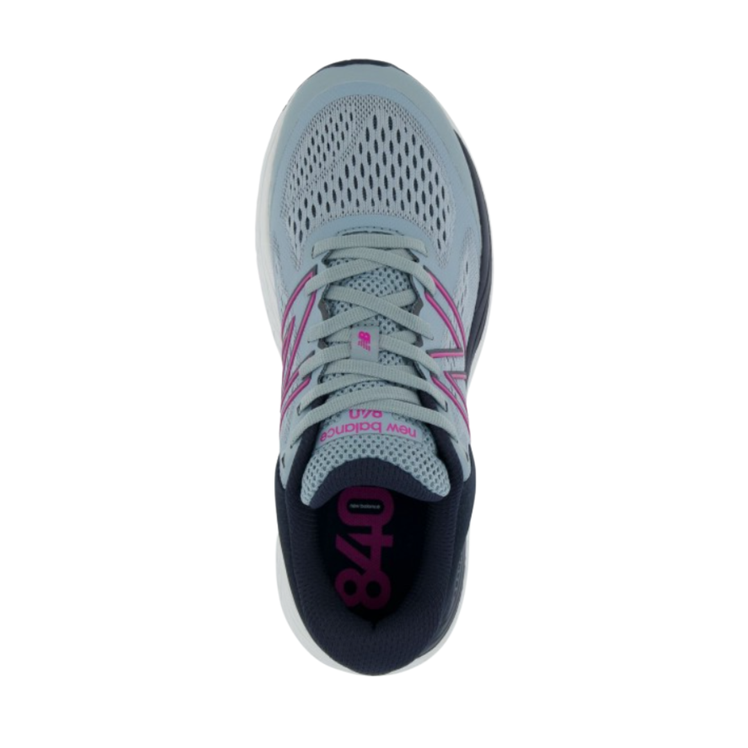 New Balance Women's 840v5 Running Shoes - Cyclone Eclipse with Magenta Pop (D Width) | Lightweight Cushioned Sneakers for Jogging, Gym Workouts & Everyday Wear