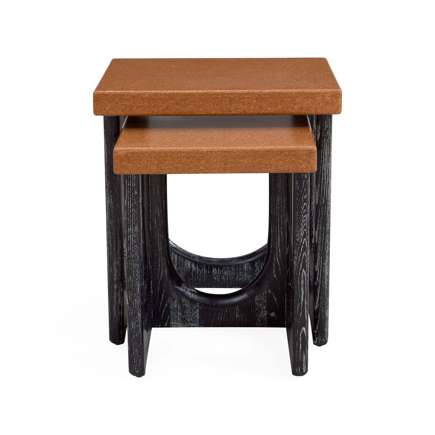 Coliseum Nesting Tables Set of 3 - Modern Space-Saving Side Tables for Living Room, Bedroom & Office - Wooden Stackable End Tables with Sturdy Metal Frame