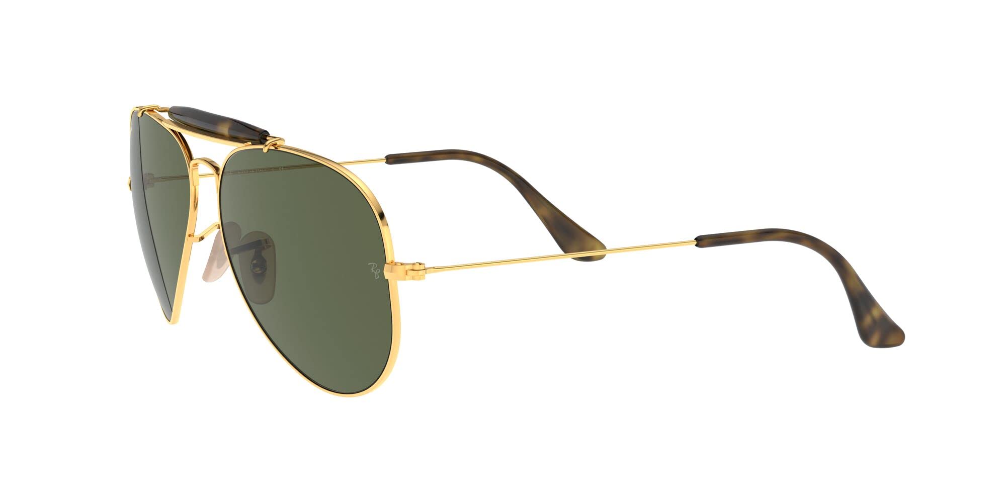 Ray-Ban RB3029 Outdoorsman II Aviator Sunglasses for Men & Women - Polarized UV Protection Lenses - Classic Pilot Style for Driving, Travel & Outdoor Activities