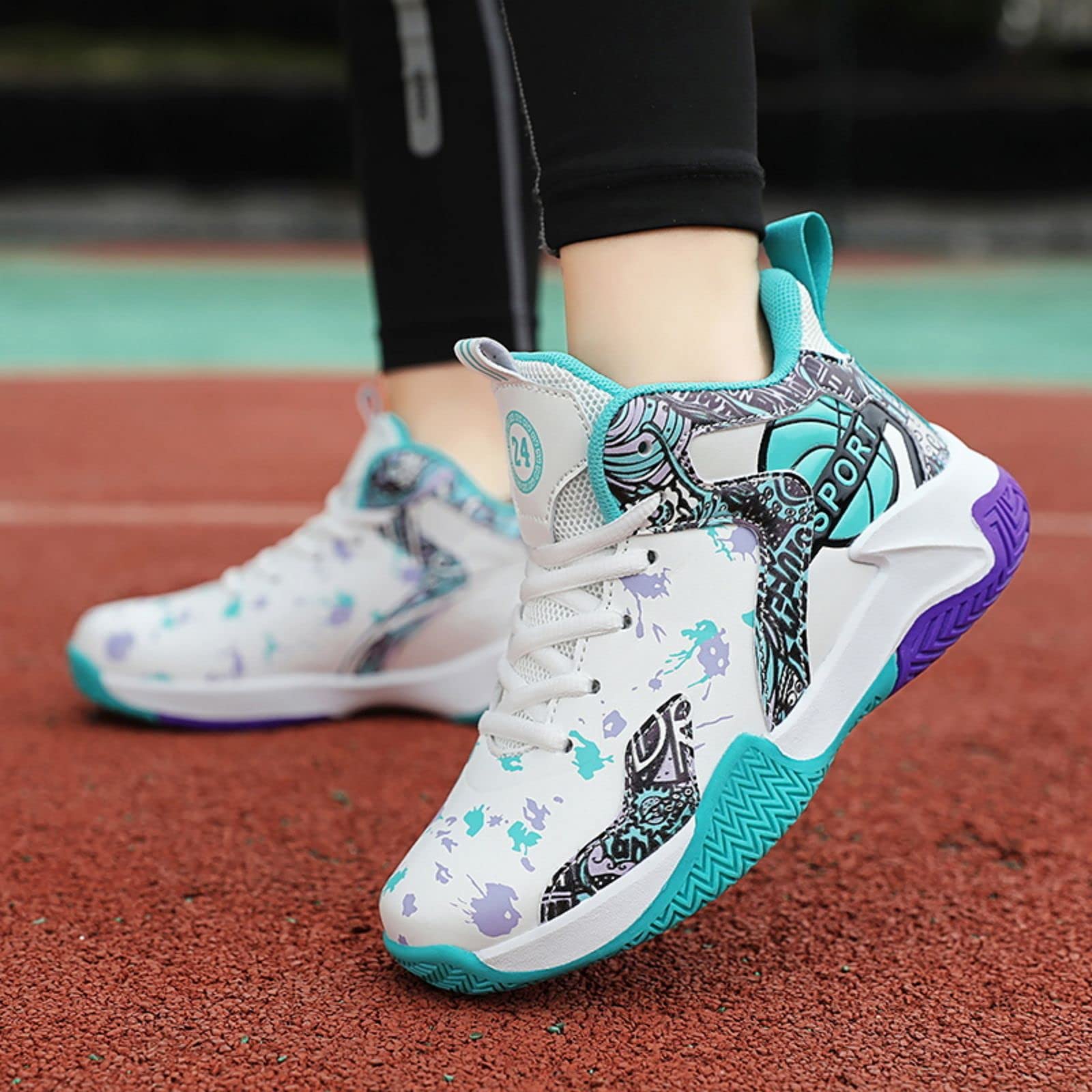Non-Slip Kids Basketball Shoes for Boys & Girls - Lightweight, Breathable & Durable for Indoor/Outdoor Sports & Play