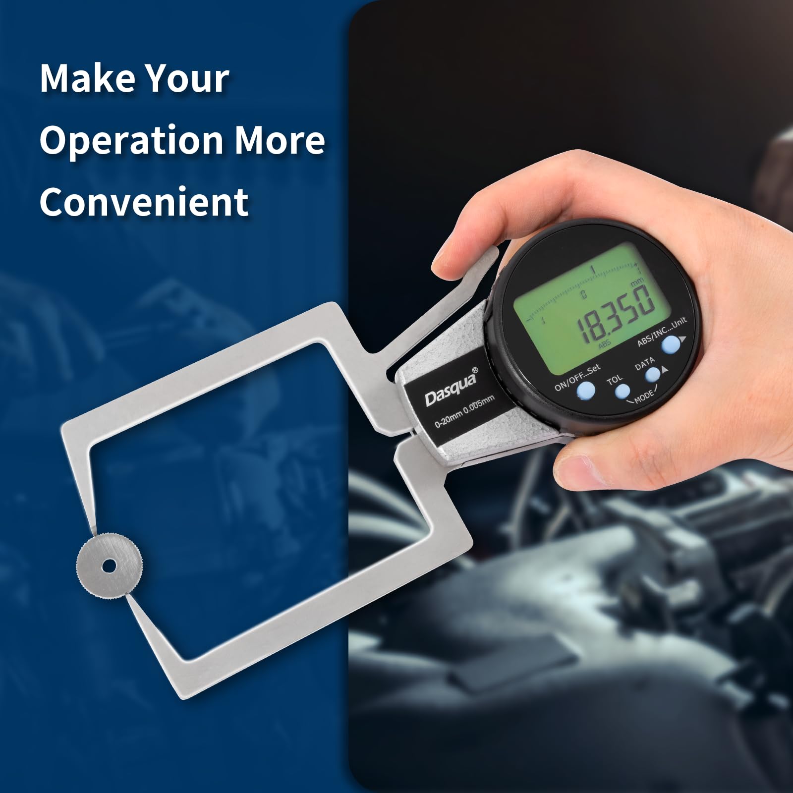 Dasqua Digital External Caliper Gauge 0-0.8 Inch/0-20mm Measuring Range - Precision Electronic Caliper for Outside Measurements in Aerospace, Machine Shops & Industrial Applications - Ideal for Metalworking, Engineering & Quality Control