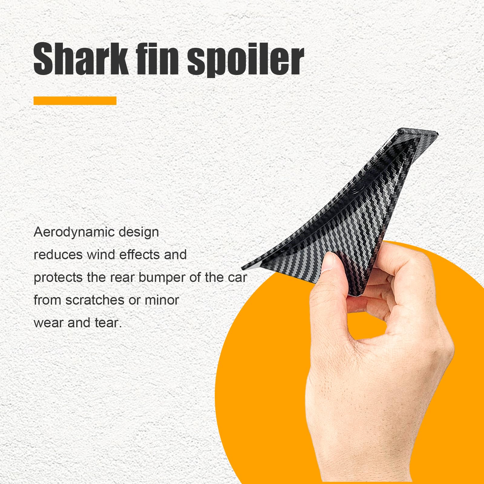 Augeny 4PCS Universal Rear Bumper Lip Diffuser Kit - Anti-Crash Curved Car Spoiler Protector with Screws for SUV & Sedan | Carbon Fiber Design | Enhances Aerodynamics & Style for Street Racing & Car Shows