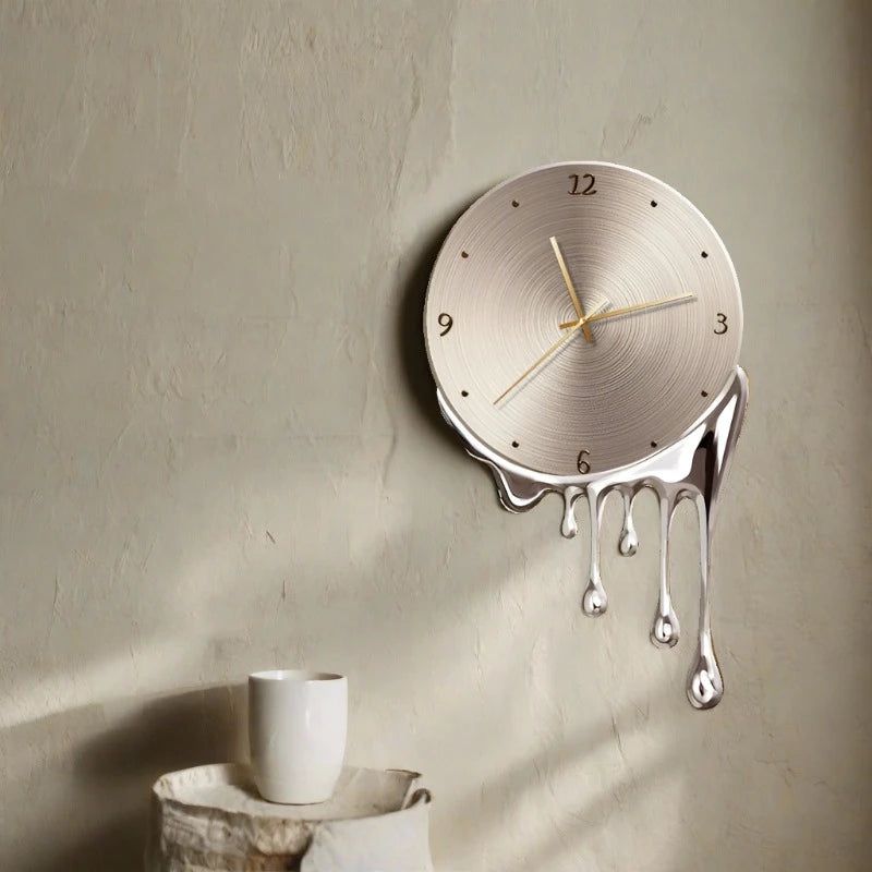 Large Melted Wall Clock - Unique Dali-Inspired Home Decor for Living Room, Bedroom & Office | Modern Artistic Wall Art Gift