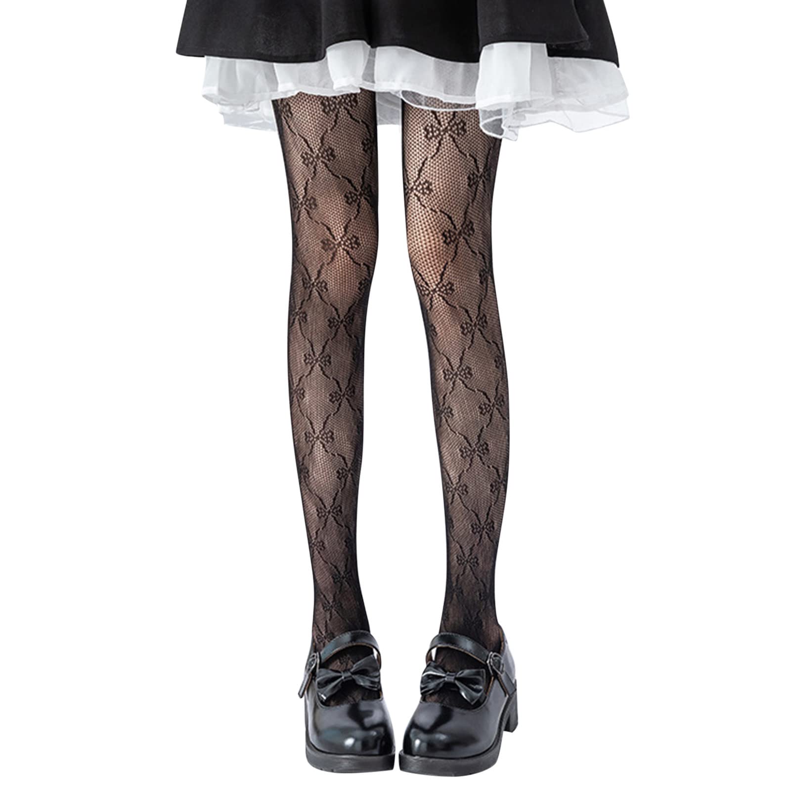 Xiloccer GG Fishnet Stockings - Double G Patterned Fashion Tights, Sexy Sheer Lace Hollow Mesh Stockings for Women | Perfect for Halloween Costumes, Cosplay, Night Out & Boudoir Photography