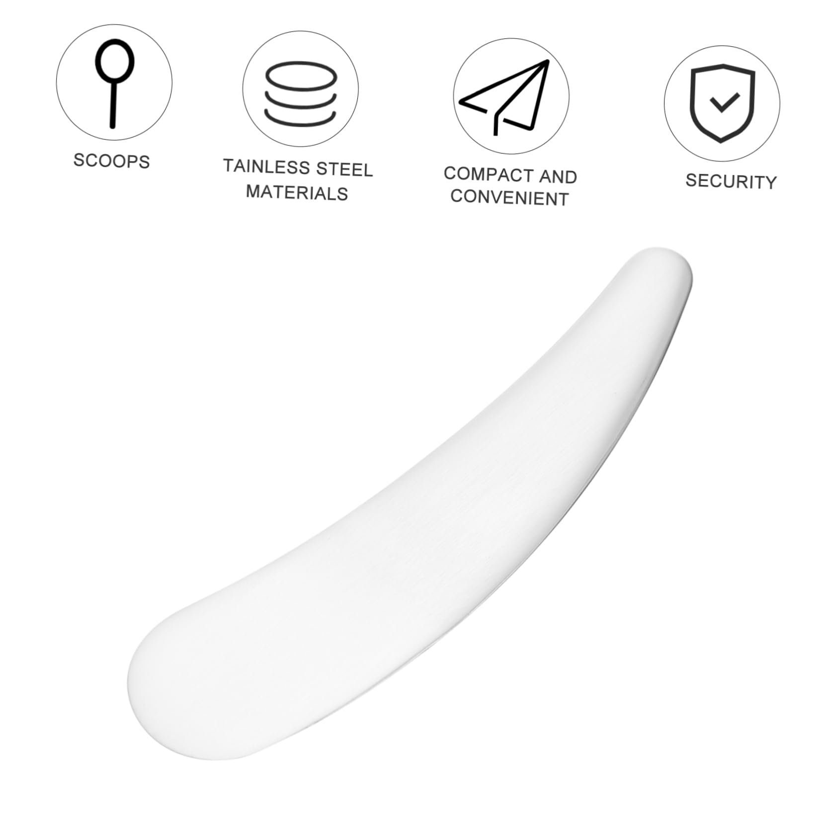 Stainless Steel Eye Cream Spatula - Makeup Spoon & Skincare Tool for Cream Mixing, Perfect for Applying Serums, Lotions & Beauty Products at Home or Salon