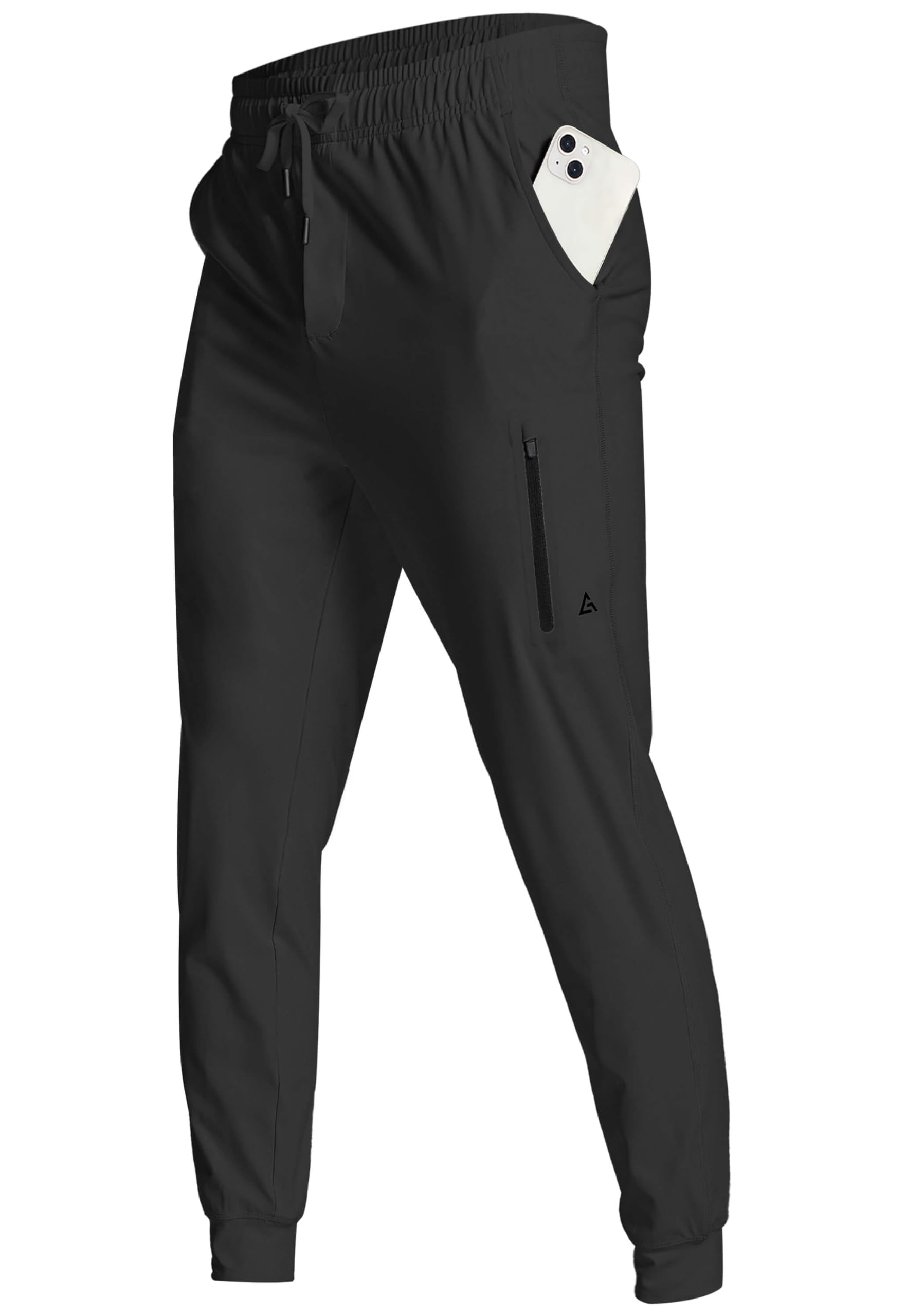 Men's Athletic Joggers with Zipper Pockets - Stretch Comfort Workout Running Gym Golf Sweatpants for Men | Perfect for Training, Casual Wear & Outdoor Activities
