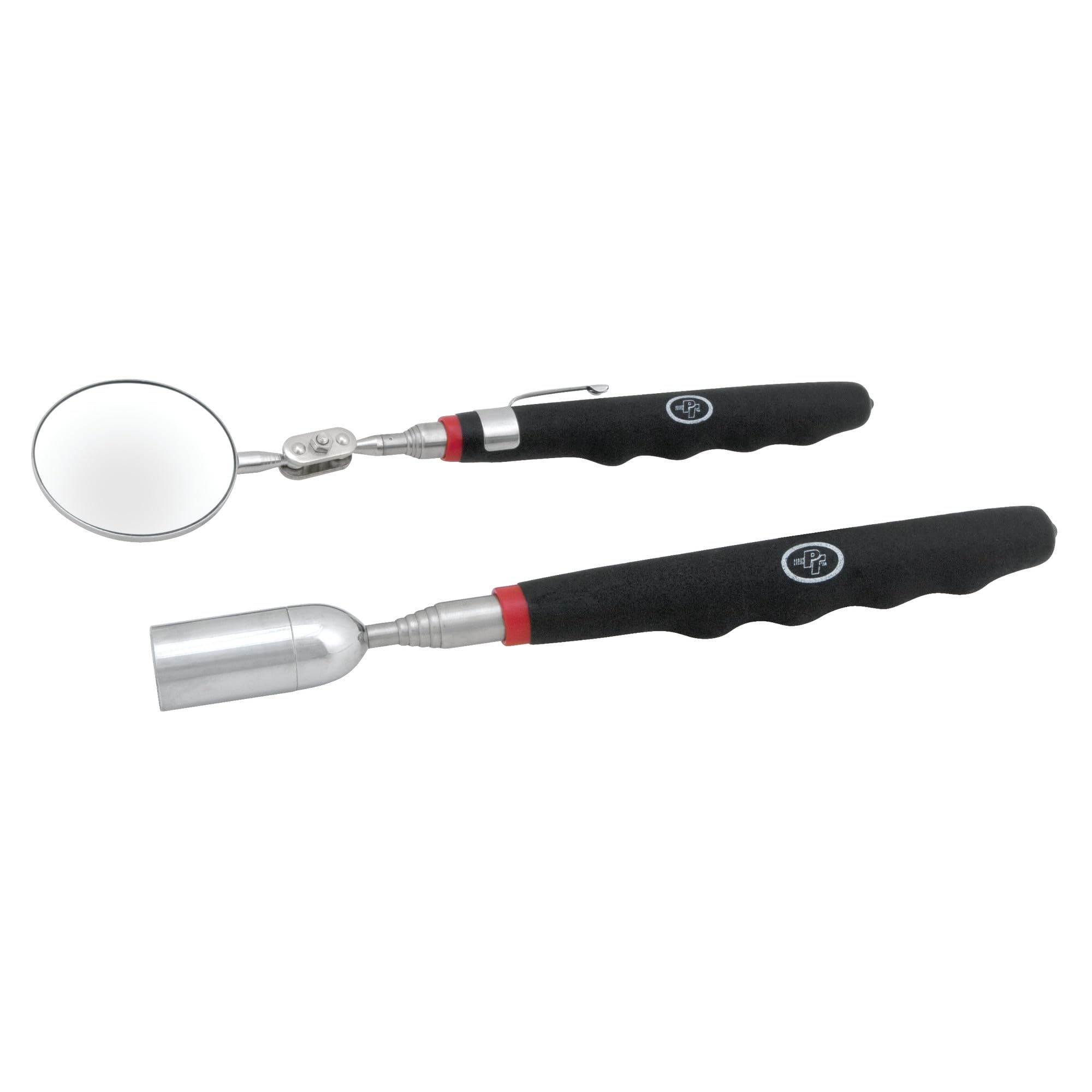Performance Tool W1934 LED Lighted Magnetic Pickup Tool with Retriever & Inspection Mirror - Perfect for Auto Repair, Construction, and DIY Projects
