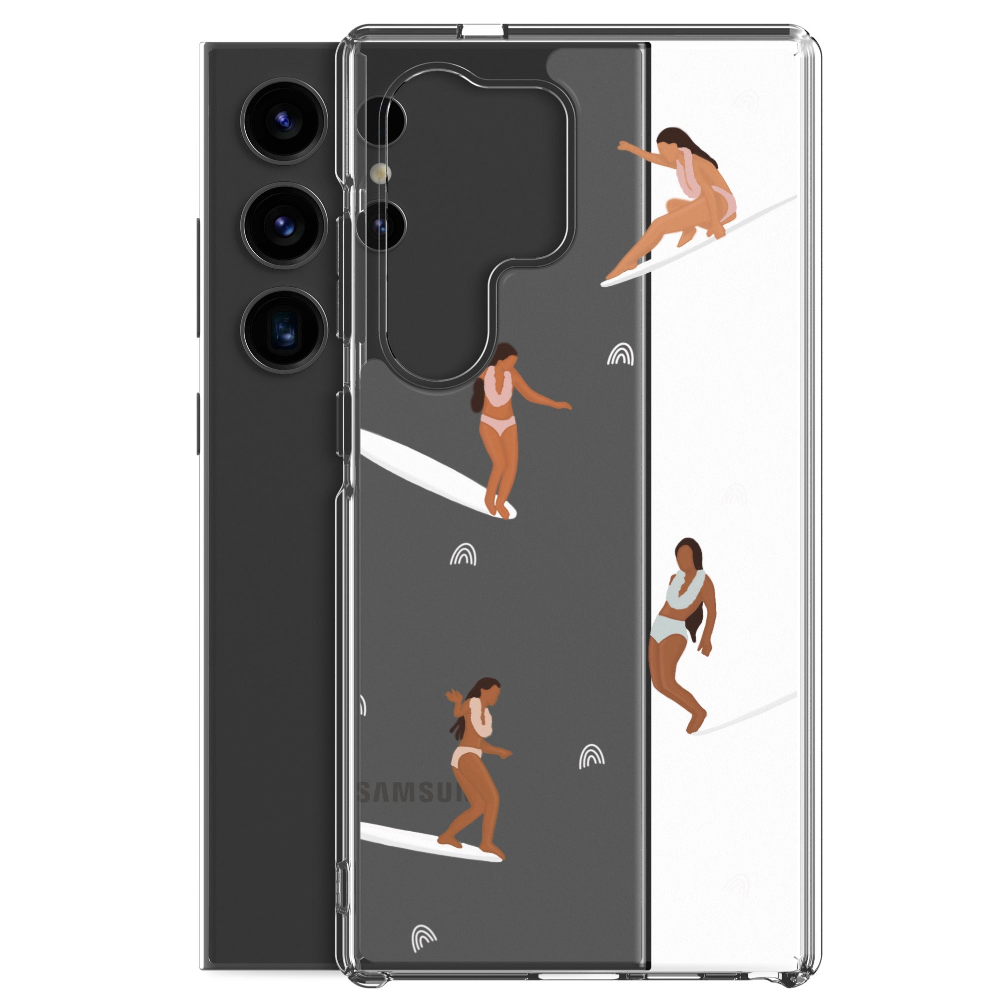 He'e Nalu Clear Protective Case for Samsung Galaxy - Slim Scratch-Resistant Cover for Everyday Use, Travel & Outdoor Activities