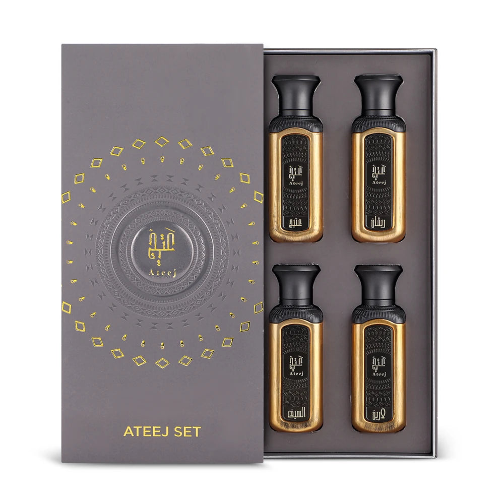 Ateej Mini Travel Perfume Set - 4 x 50ml Fragrance Bottles for Women, Perfect for Purse, Gym Bag & On-the-Go Scent Touch Ups