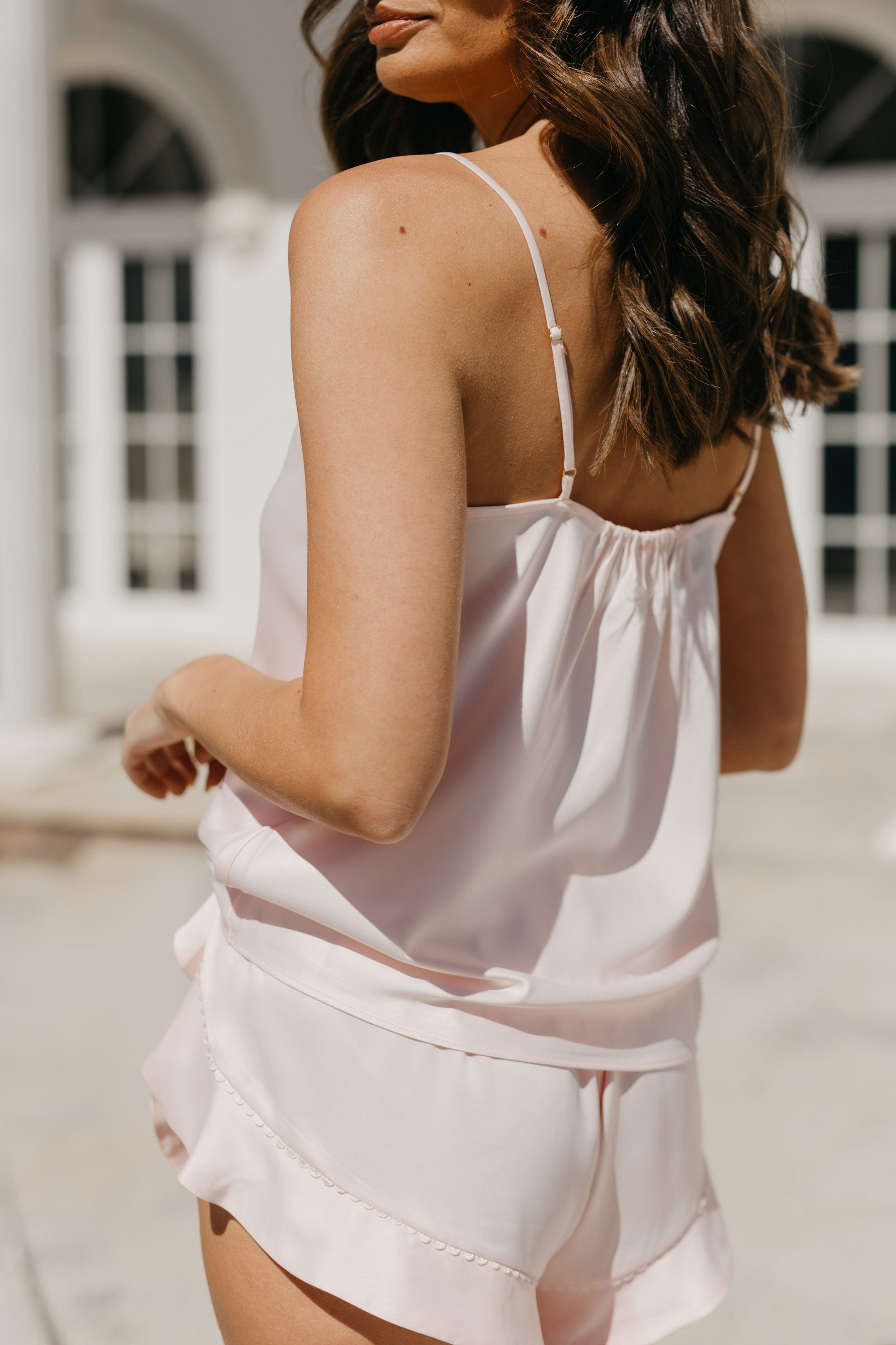 Pia Cami and Ruffle Short Set - Women's Summer Loungewear & Sleepwear for Comfortable Nights and Relaxing Weekends