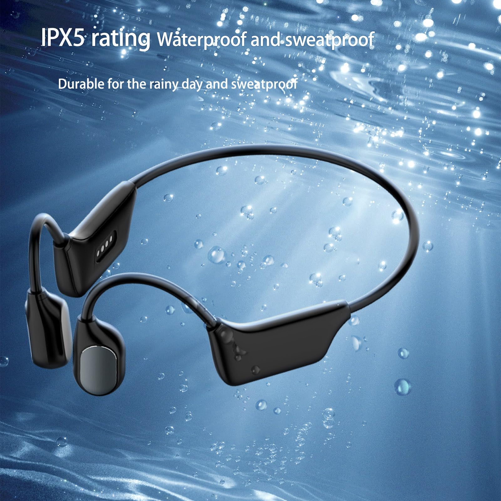 Wireless Bone Conduction Headphones for Hearing Impaired - Open Ear Bluetooth Headset with HD Microphone | Hearing Aid Assist for Seniors & Clear Conversations | Perfect for TV Watching, Phone Calls & Outdoor Activities