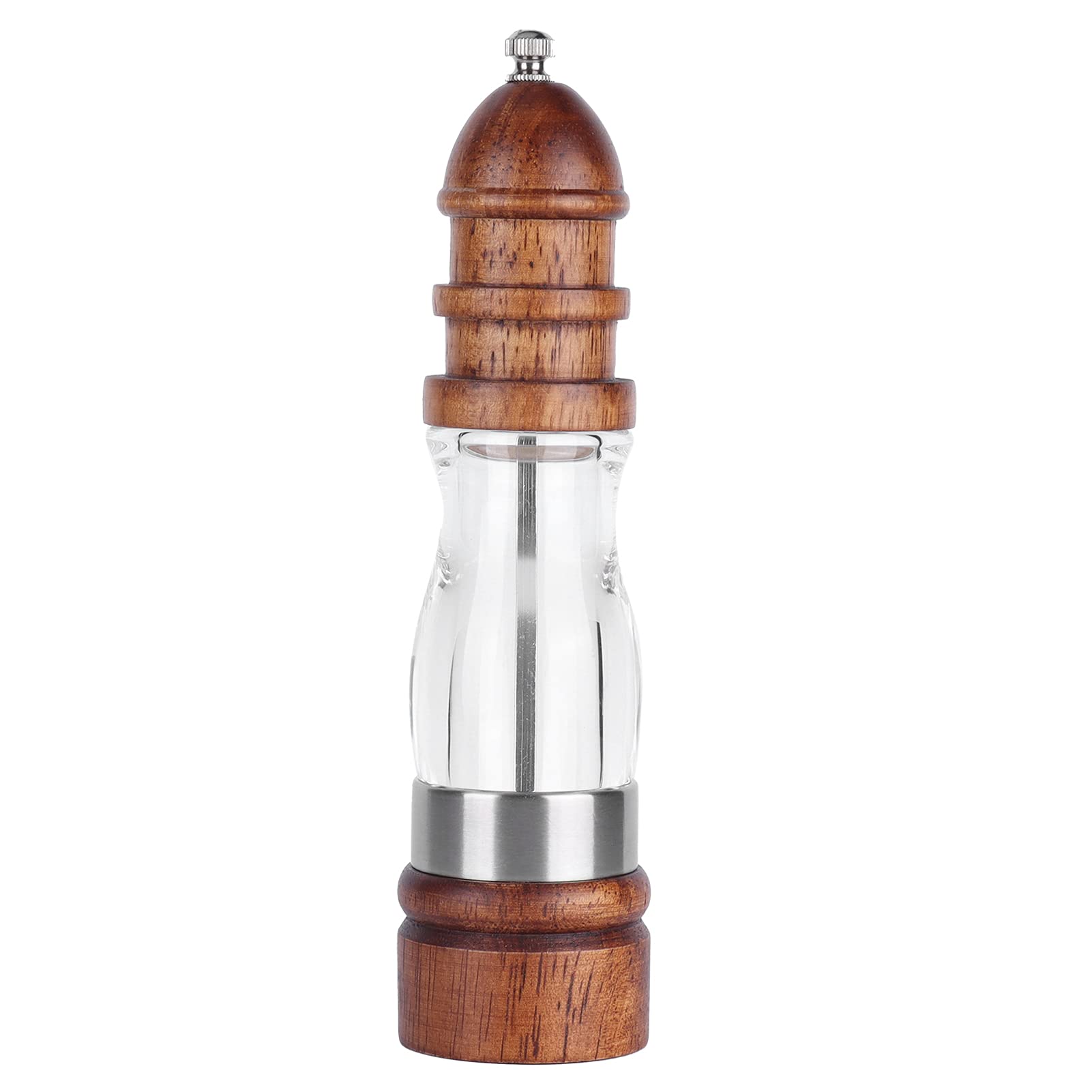 Premium Acrylic & Oak Salt and Pepper Grinder Set - Adjustable Coarseness for Home, Restaurant & Hotel Use - Perfect for Kitchen, Dining Table & Gourmet Cooking
