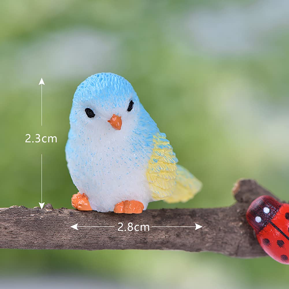 12 Pcs Miniature Bird Figurines - Cute Mini Bird Dollhouse Decor, Fairy Garden & Plant Pot Ornaments for Home, Office & DIY Crafts | Perfect for Fairy Gardens, Terrariums, Table Centerpieces & Gift Giving