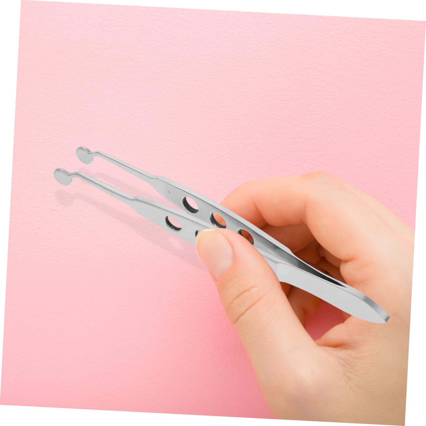 Minkissy Round Tip Gland Tweezer - Eyelid Massage & Stye Remover Tool - Professional Lash Extension & Dermaplaning Tweezers - Easy to Clean - Perfect for Eyelid Gland Massage, Stye Treatment, and Facial Care at Home or Salon