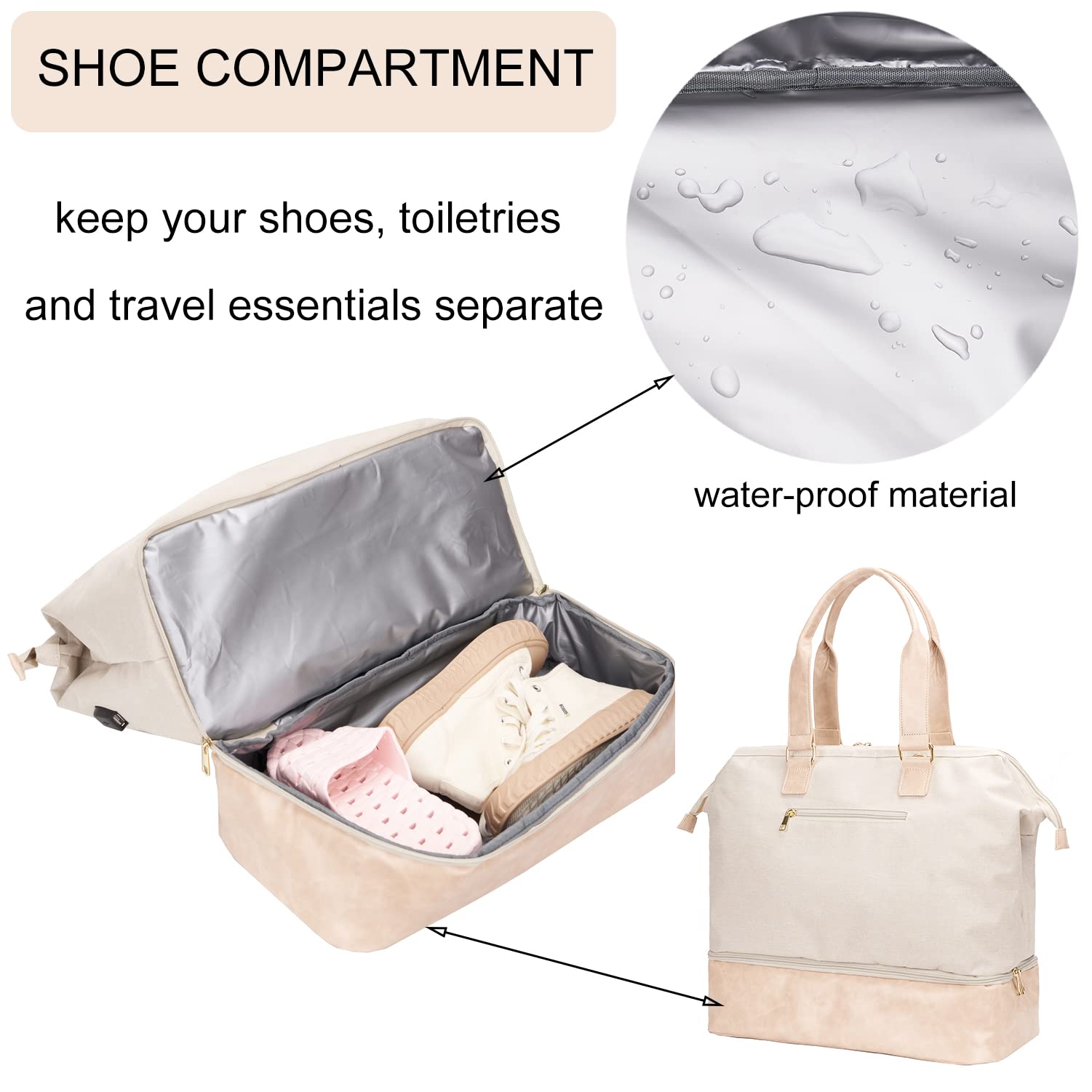 Mini Weekender Bag for Women - Rose Red Travel Duffel, Perfect for Weekend Getaways, Gym, and Overnight Trips