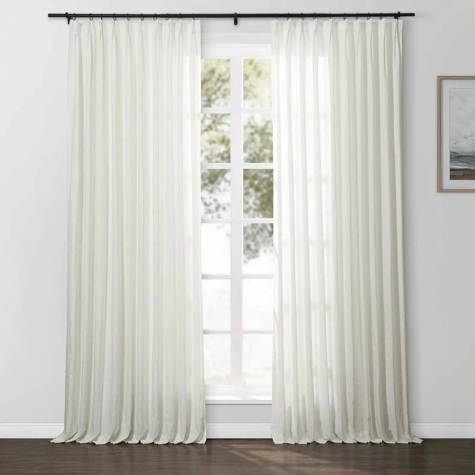 Premium Ian Linen Drapery Soft Top - Breathable & Lightweight Window Curtains for Living Room & Bedroom - Elegant Home Decor for Modern Interiors