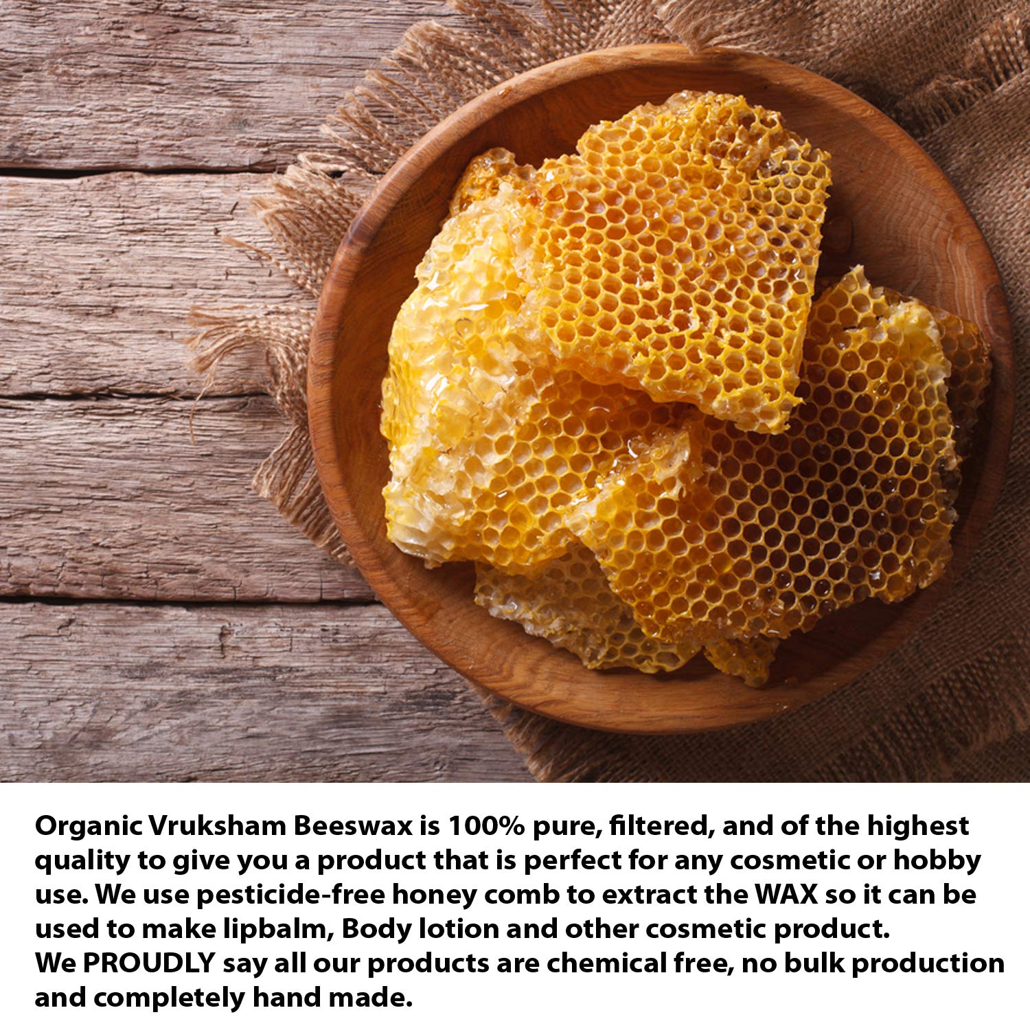 SCOTMEN 100% Natural Raw Beeswax - Cosmetic Grade for DIY Skin Care, Lotion, Candles & Wood Polish - 100g Cube Wax for Handmade Soap, Lip Balm & Home Crafts
