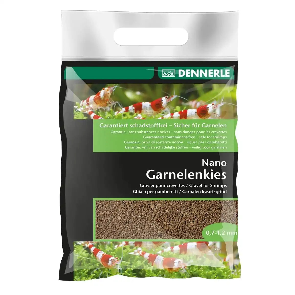 Dennerle Nano Shrimp Gravel - Borneo Brown 2kg for Aquarium Plants & Shrimp Tanks | Natural Substrate for Nano Aquascaping & Shrimp Breeding