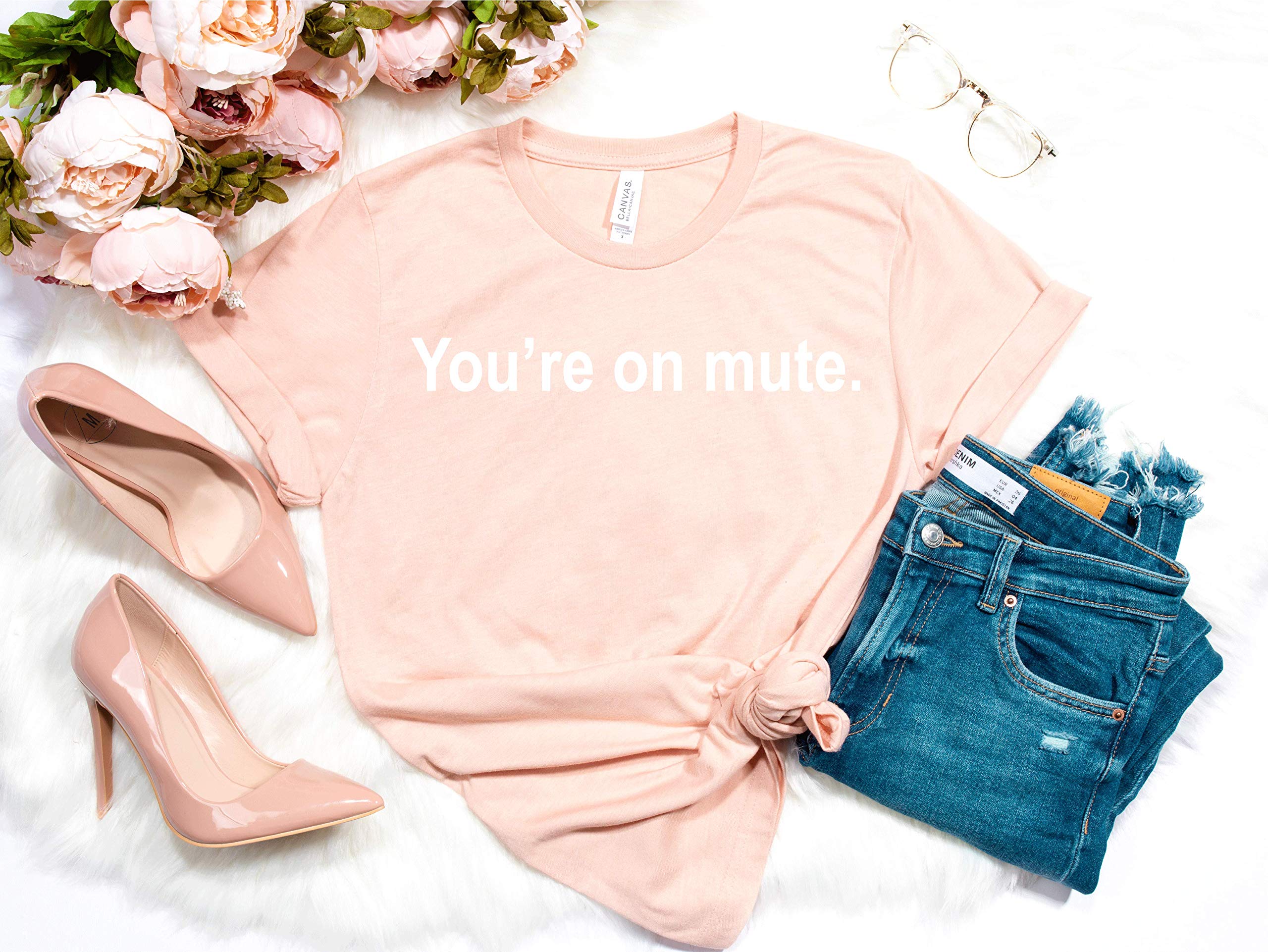 Funny 'You're on Mute' T-Shirt - Zoom Meeting & Work From Home Humor - Perfect for Video Calls, Conference Calls & Remote Work