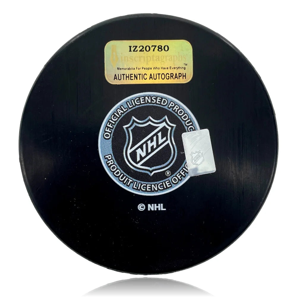 Logan Thompson Autographed Vegas Golden Knights Hockey Puck - 