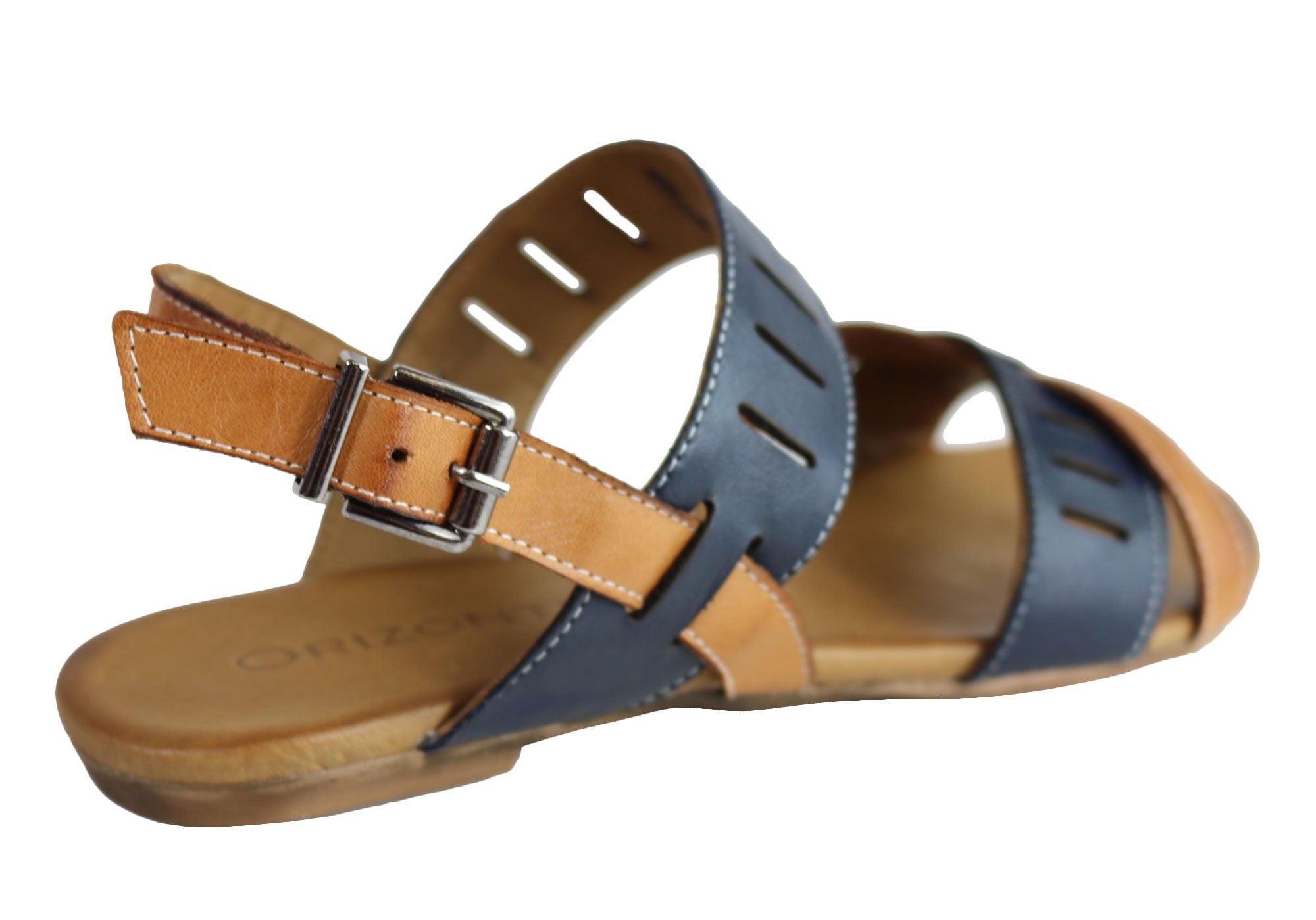 Orizonte Toto Women's European Leather Comfortable Flat Fashion Sandals - Stylish & Comfortable for Walking, Travel & Summer Outfits