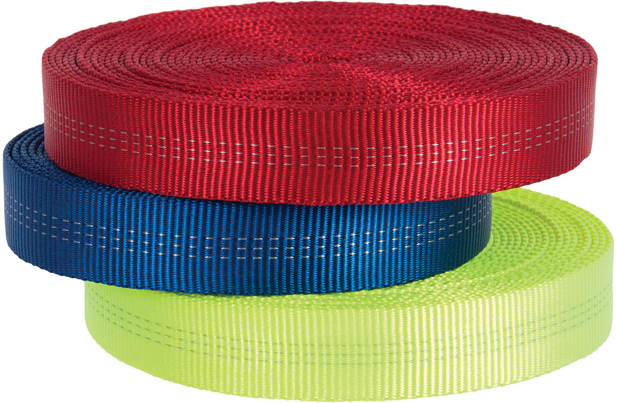 30 Ft Yellow Tubular Nylon Webbing - Heavy Duty Climbing Straps, Gear Loops & Outdoor Equipment (1-Pack) - Perfect for Hiking, Camping, Backpacking & DIY Projects