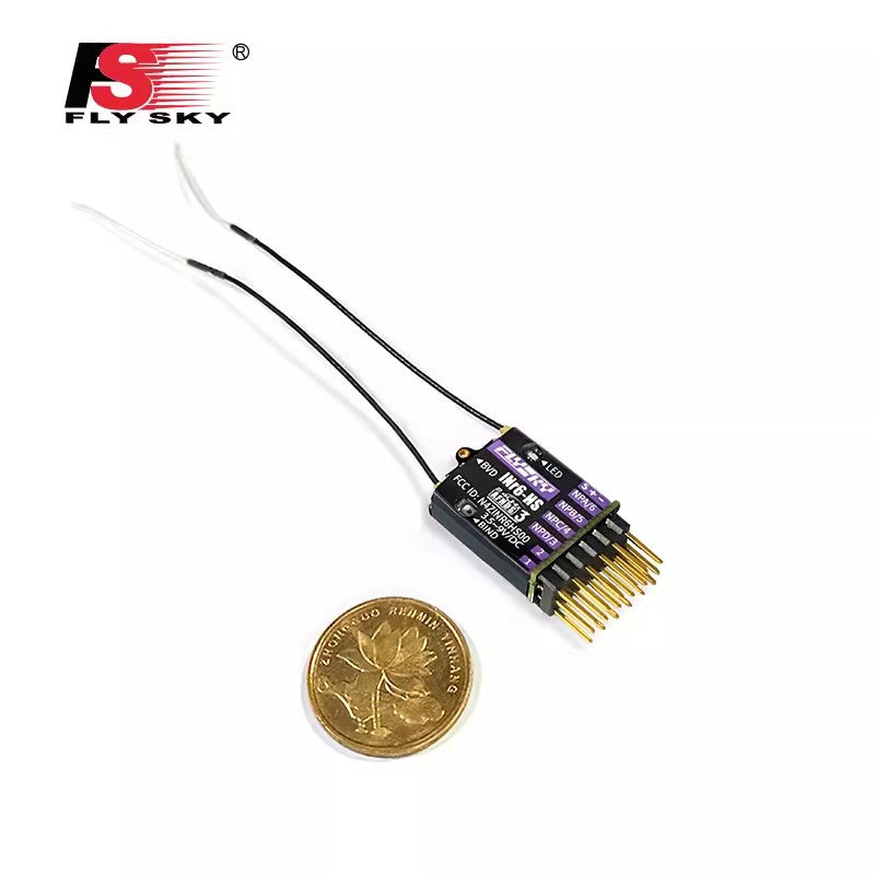 Flysky INr6 HS 6-Channel Mini Receiver for RC Drone, Car, Truck & Trailer - High-Speed Remote Control DIY Accessory for Hobby Models (Ideal for Racing, Crawling & Off-Road Adventures)