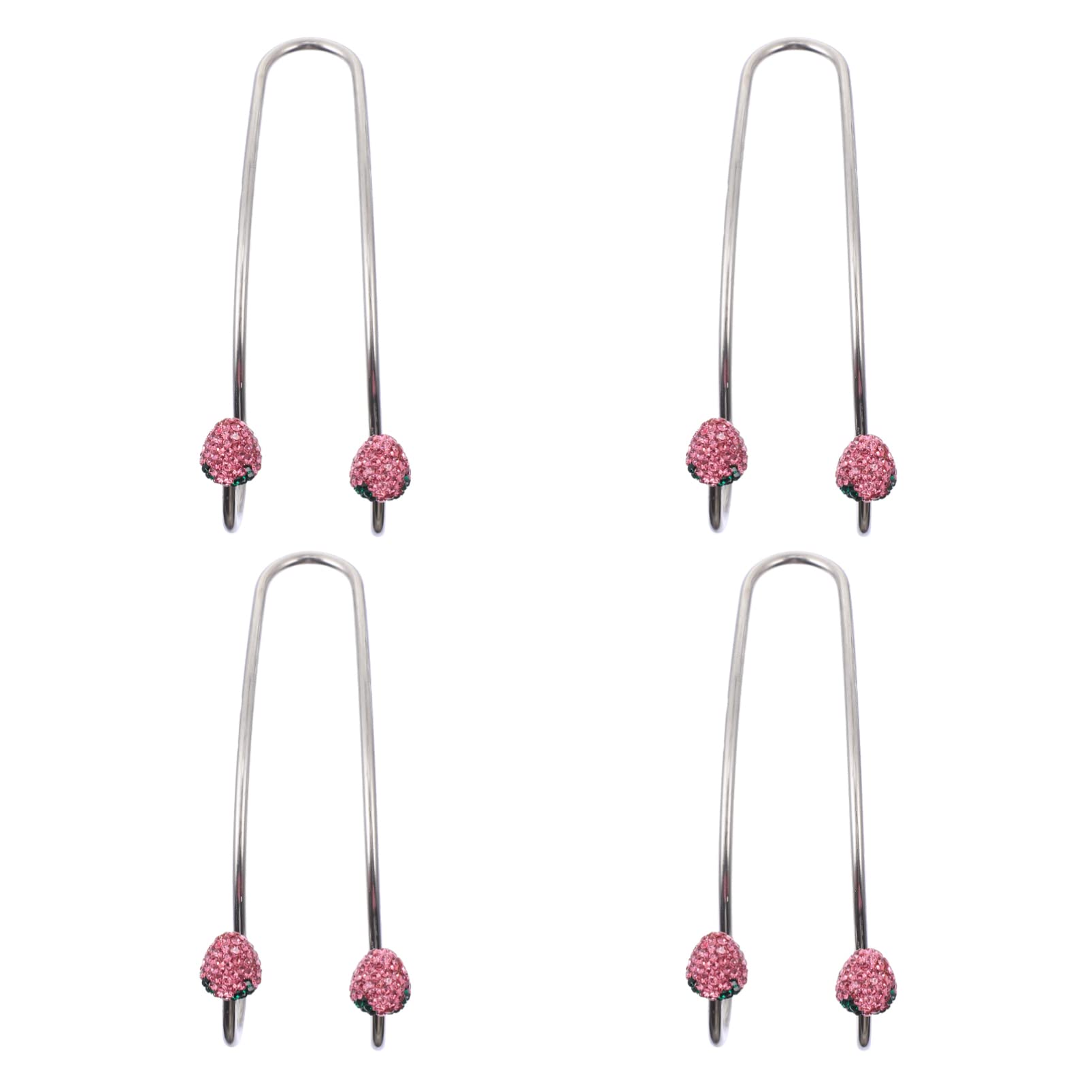 Sparkling Pink Car Hooks for Bags & Organizers - Bling Auto Hangers with Rhinestones, Seat Back Hooks for Car Headrest Decor & Backseat Storage - Perfect for Groceries, Purses & Travel Accessories