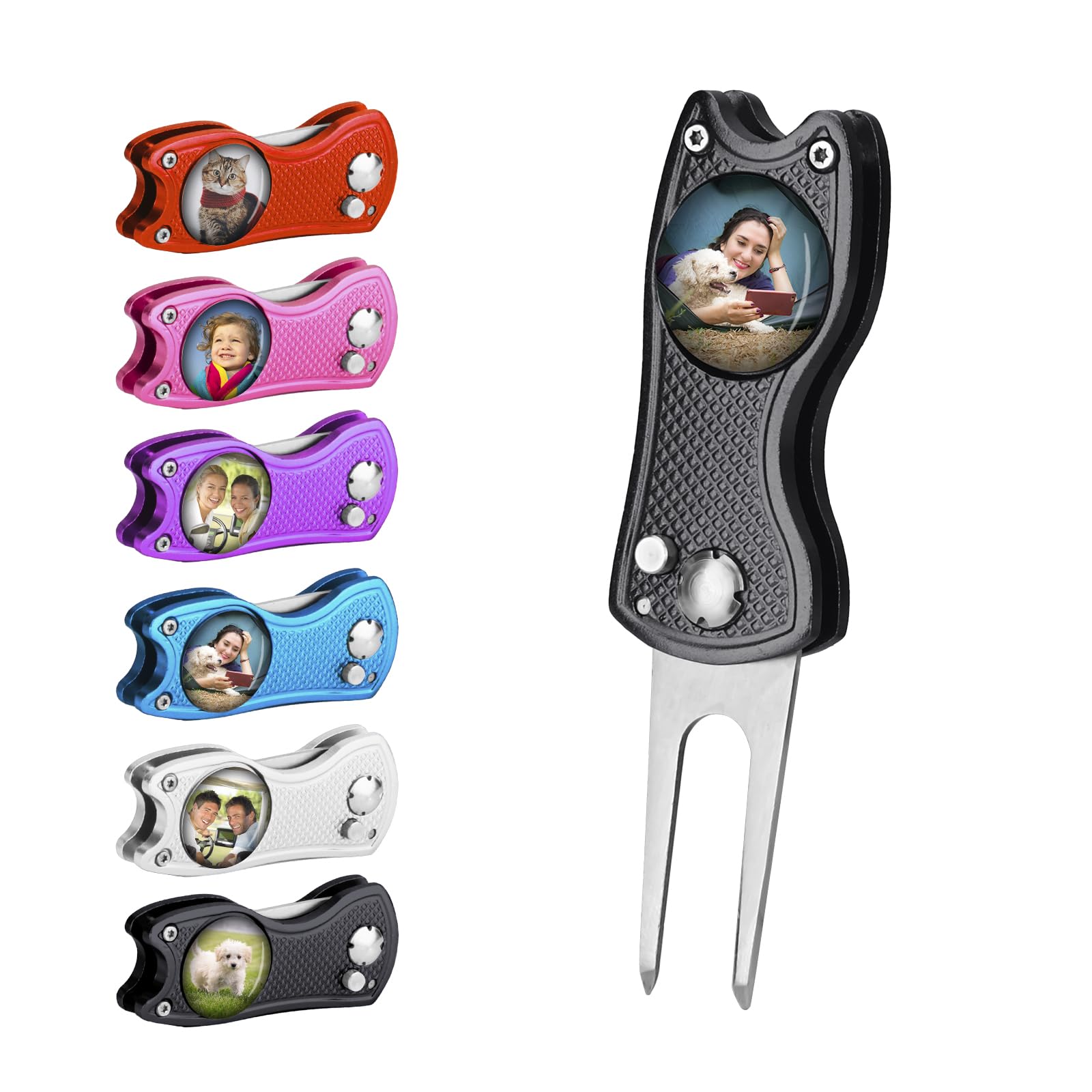 Custom Personalized Photo Golf Divot Tool - Engraved Logo Golf Ball Marker & Repair Tool for Men & Women - Perfect Gift for Golf Lovers (Ideal for Tournaments, Practice & Course Play)