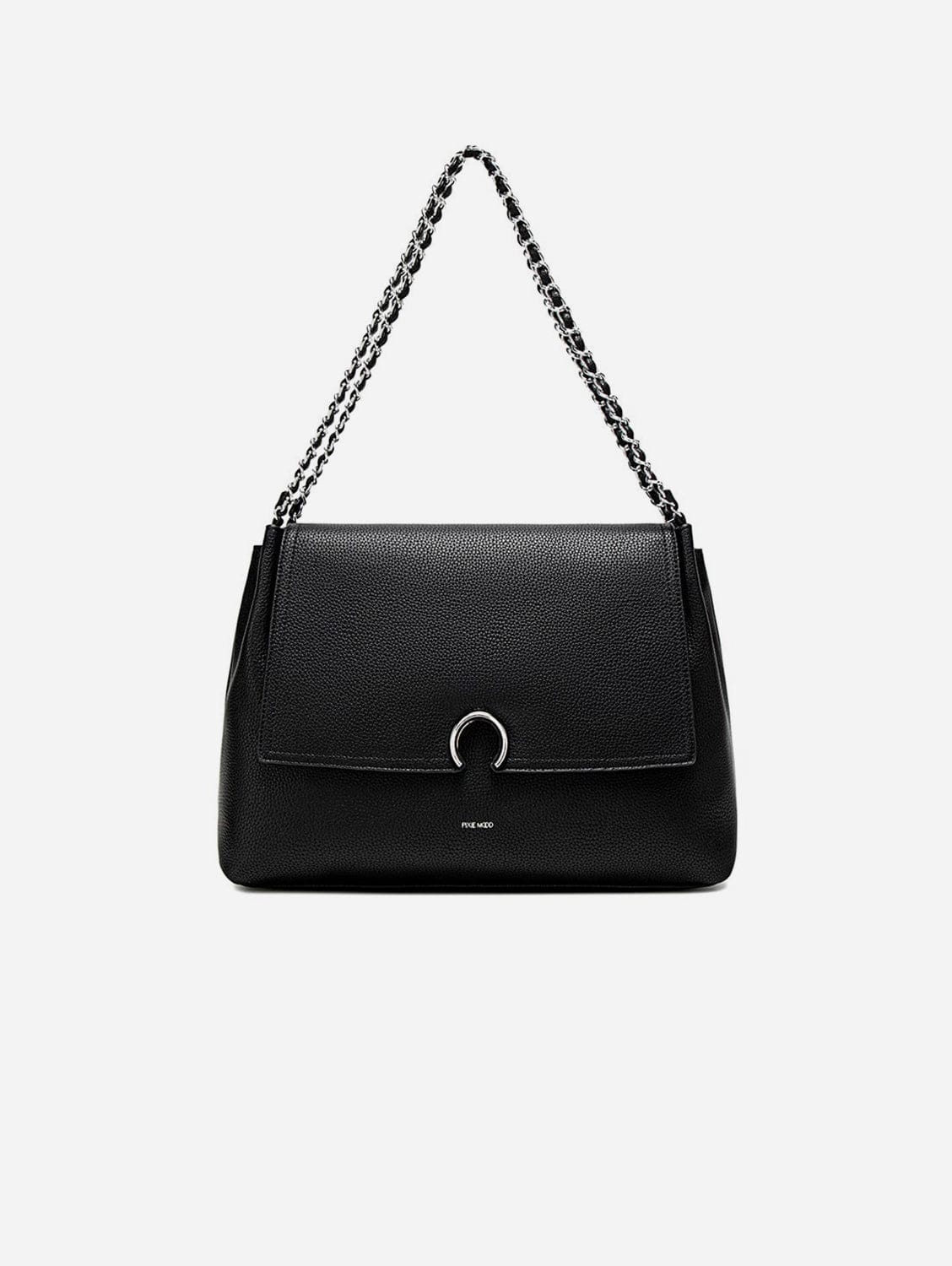 Ruth Vegan Leather Shoulder Bag for Women - Black Pebbled Crossbody Purse | Stylish & Cruelty-Free Handbag for Work, Travel & Everyday Use