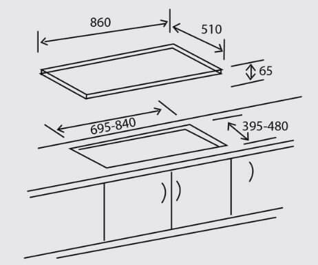 Ellane OS 802SV 86cm 2 Burner Stainless Steel Gas Cooktop Hob - Perfect for Kitchen Remodeling & Professional Cooking