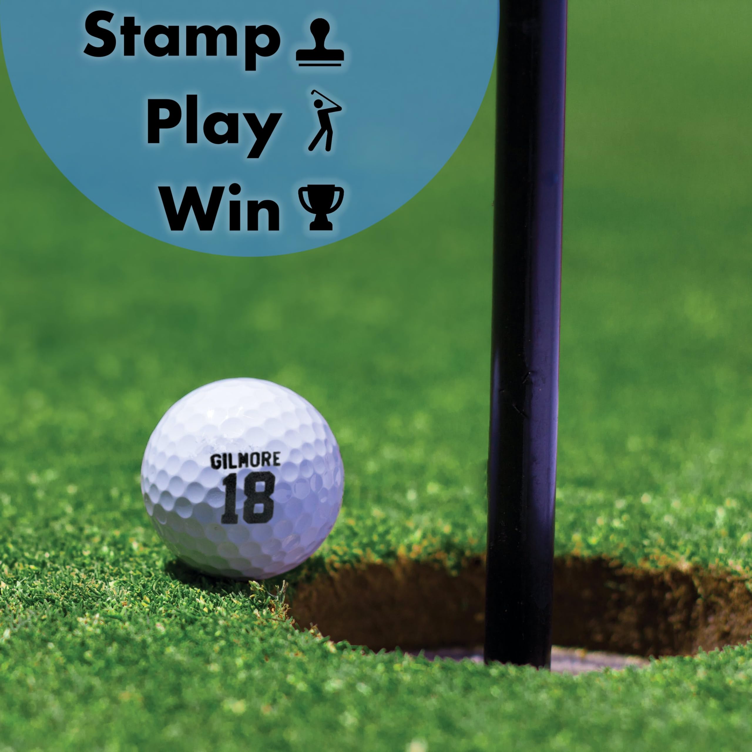 Self-Inking Golf Ball Stamper - Happy Series Reusable Golf Ball Marker & Stamp Tool for Personalizing & Identifying Golf Balls | Perfect for Tournaments, Practice & Gifting