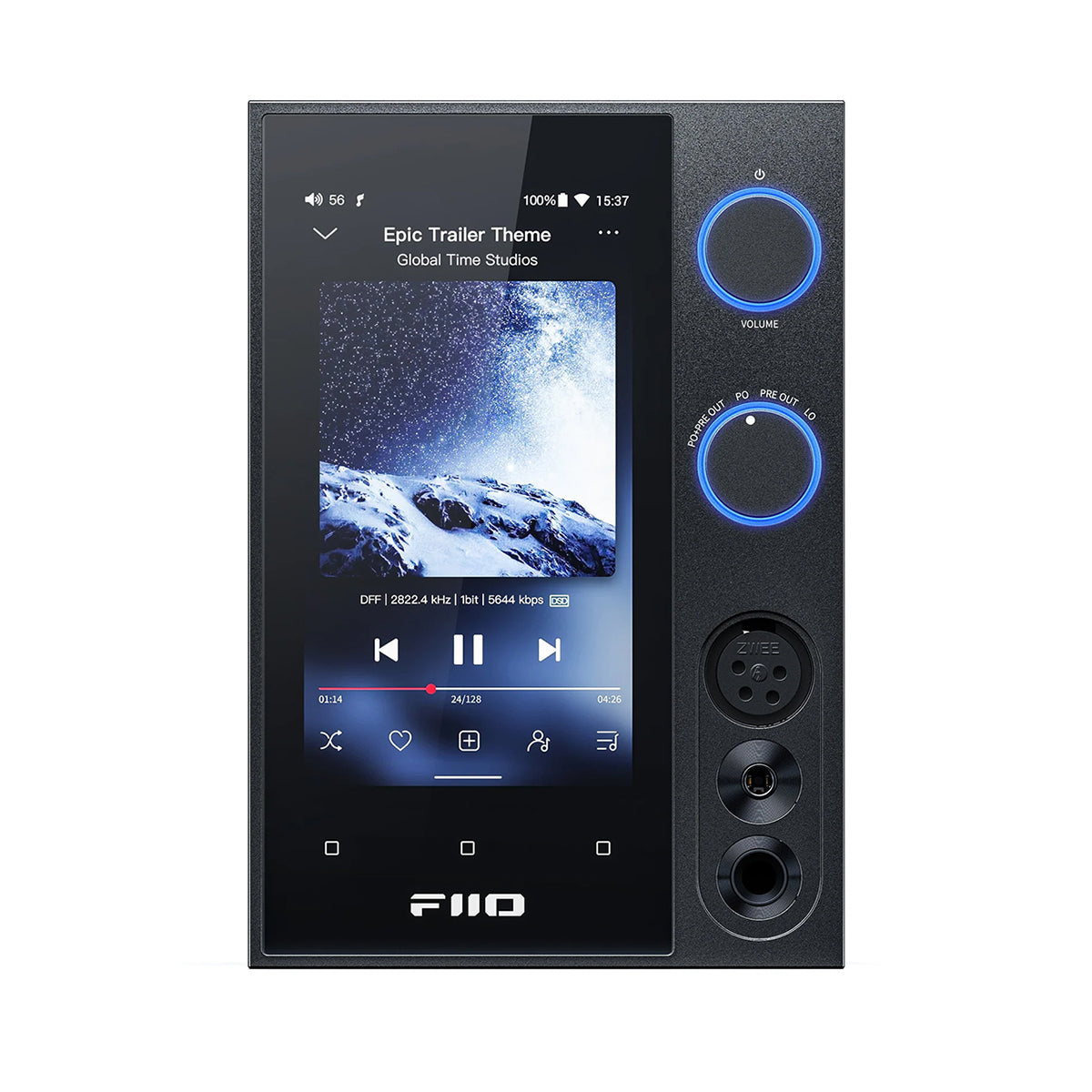 FiiO R7 All-in-One HiFi Audio Player, Streamer & Headphone Amplifier/DAC with Bluetooth - Perfect for Home Audio & Studio Listening (Open Box)