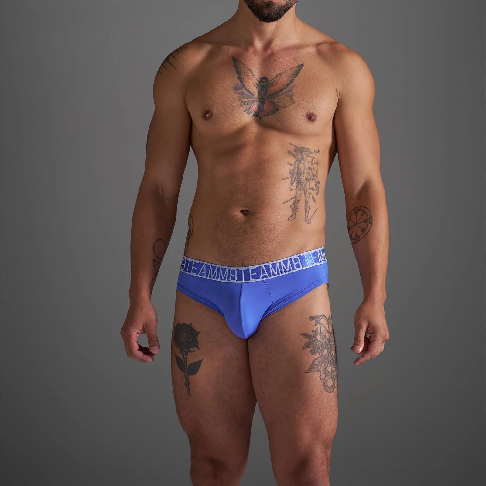 Teamm8 Shade Brief Ocean Blue - Comfortable Swim Trunks for Men - Perfect for Beach, Pool, and Summer Vacations